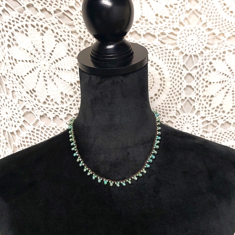 Hand Crafted Turquoise Bead Necklace by Rust Belt Rai… - Picture 8 of 15